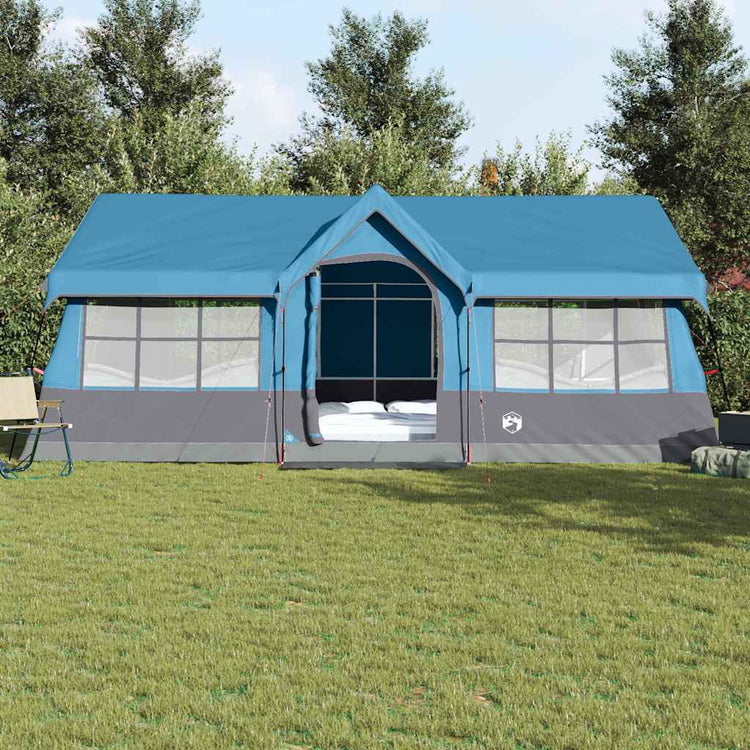 Vidaxx Familienzelt blau und grau 622 x 295 x 238 cm Polyester und Stahl