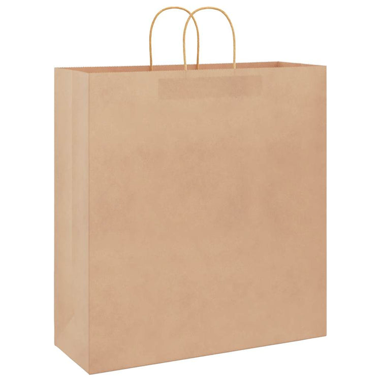 VidaXL Papiertüten 250 Stück mit Griffen 45x17x48 cm braun