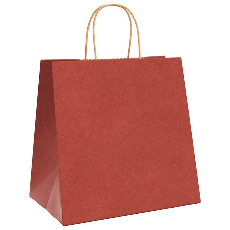 VidaXL Papiertüten 250 Stück mit Griffen 26x17x25 cm rot