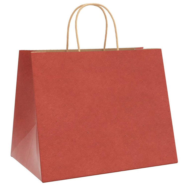 VidaXL Papiertüten 250 Stück mit Griffen 32x22x24 cm rot