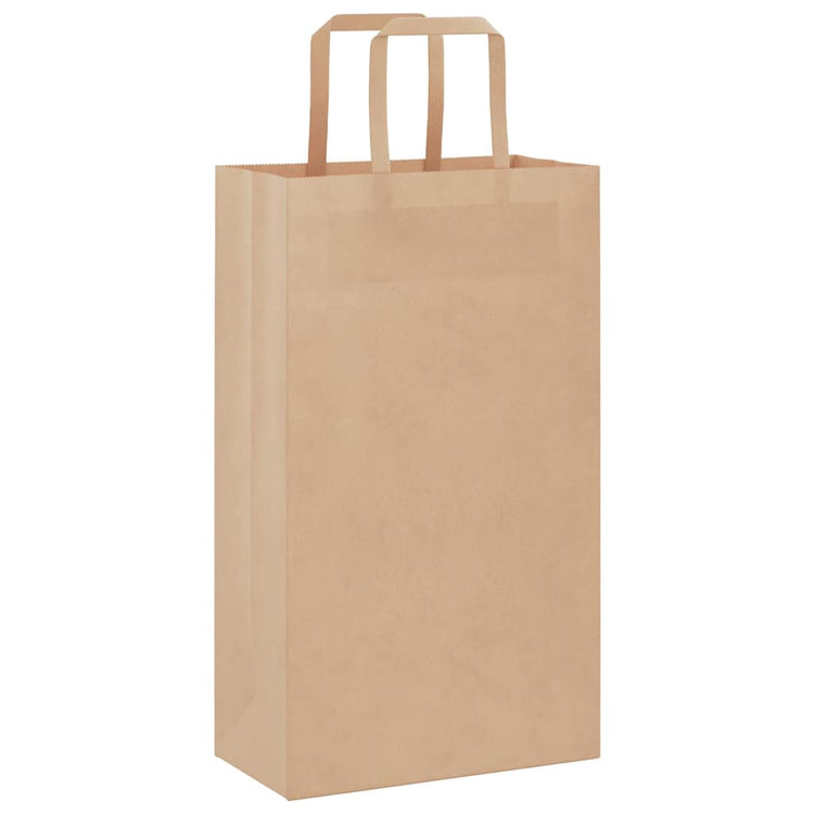 VidaXL Papiertüten 50 Stück mit Griffen 21x11x36 cm braun