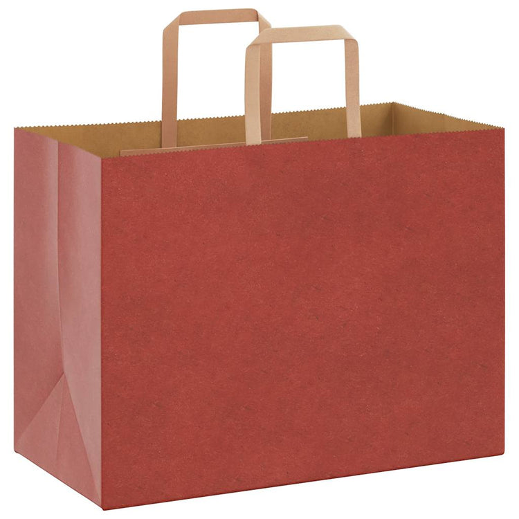 VidaXL Papiertüten 250 Stück mit Griffen 32x17x25 cm rot