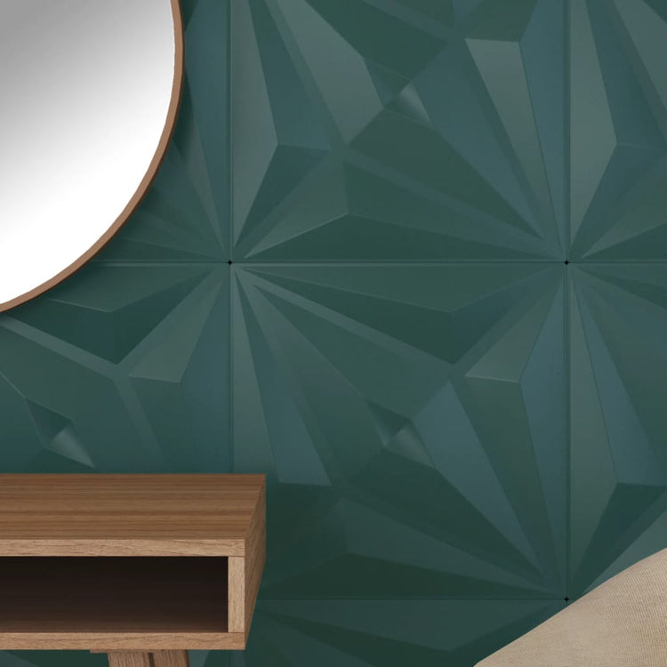 VIDAXL 48 ST WALL TOMELS STAR 12 m² 50 x 50 cm XPS Grün grün