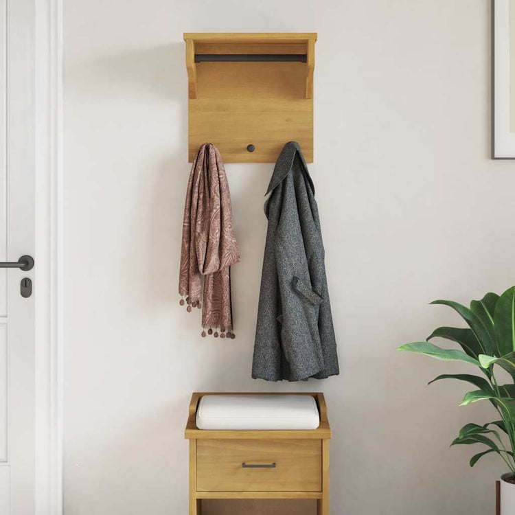 Vidaxx Wandgarderobe Sandnes 43x30x42 cm massives Kiefernholz