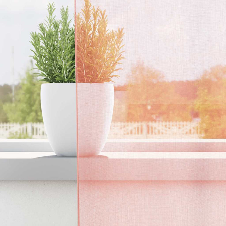 Vidaxx Gardinen Voile mit Schlaufen 2 Stück 140x225 cm rosa