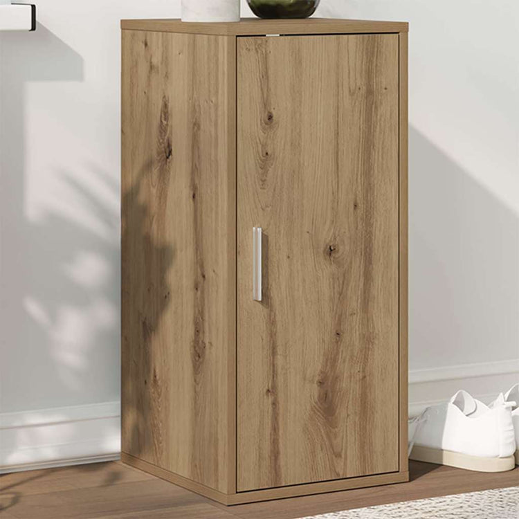 VIDAXL -Schuhschrank 32x35x70 cm verarbeitete Holzhandwerkstätigkeit Eiche Farbe
