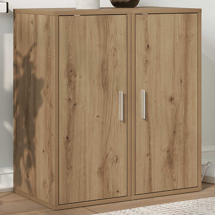 Vidaxl -Schuhschränke 2 PCs 32x35x70 cm verarbeitete Holzhandwerker -Eiche