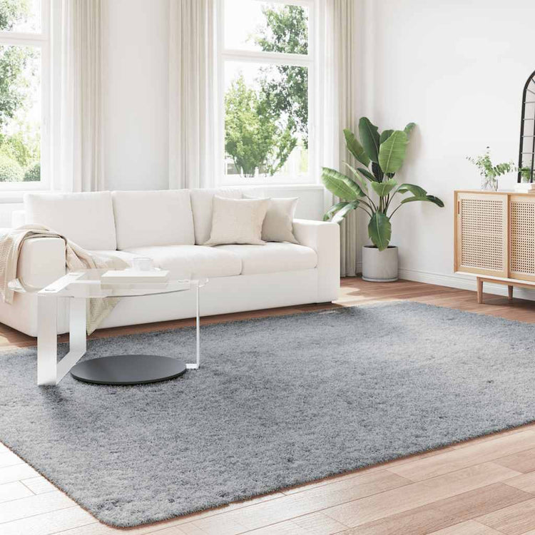 Vidaxx Hochflorteppich Navarra 240x340 cm Polyester hellgrau