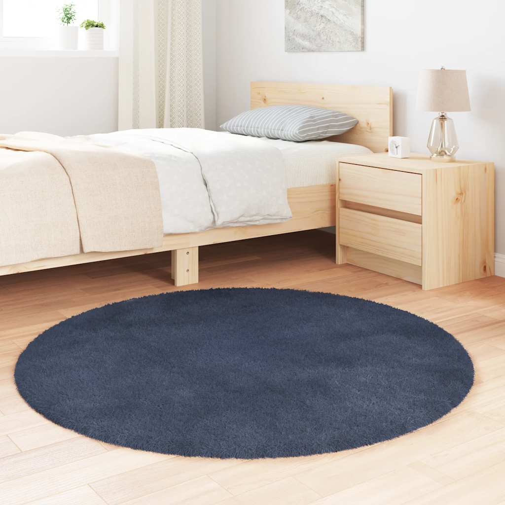 Vidaxx Hochflorteppich Navarra 120x120 cm Polyester Marineblau