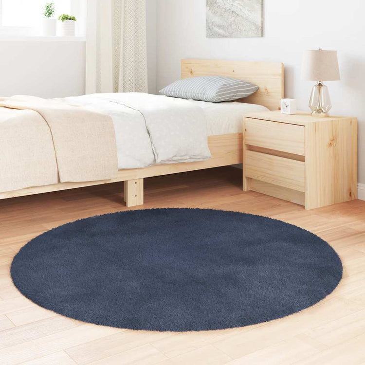 Vidaxx Hochflorteppich Navarra 120x120 cm Polyester Marineblau