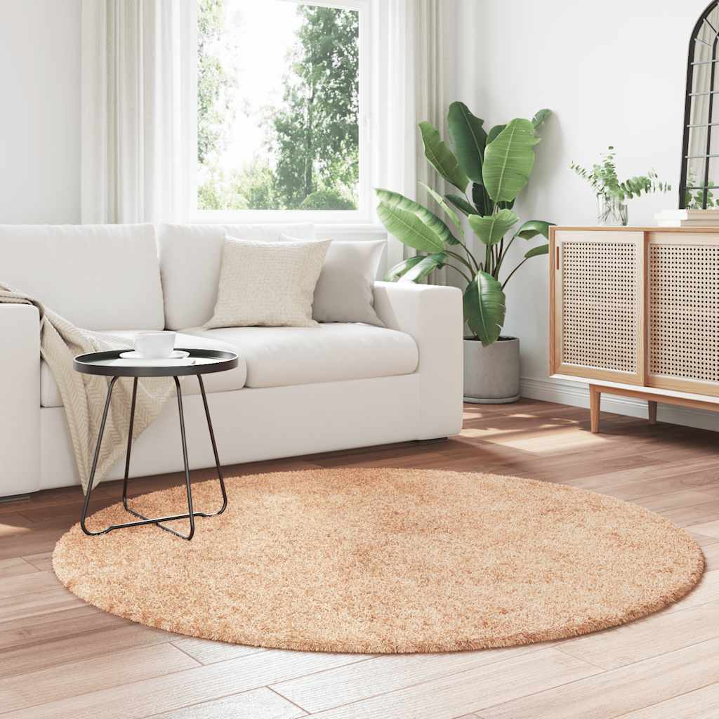 Vidaxx Hochflorteppich Navarra 160x160 cm Polyester Beige