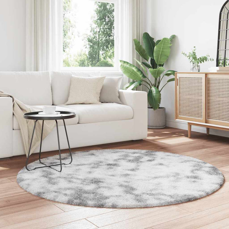Vidaxx Hochflorteppich Navarra 160x160 cm Polyester Silbergrau