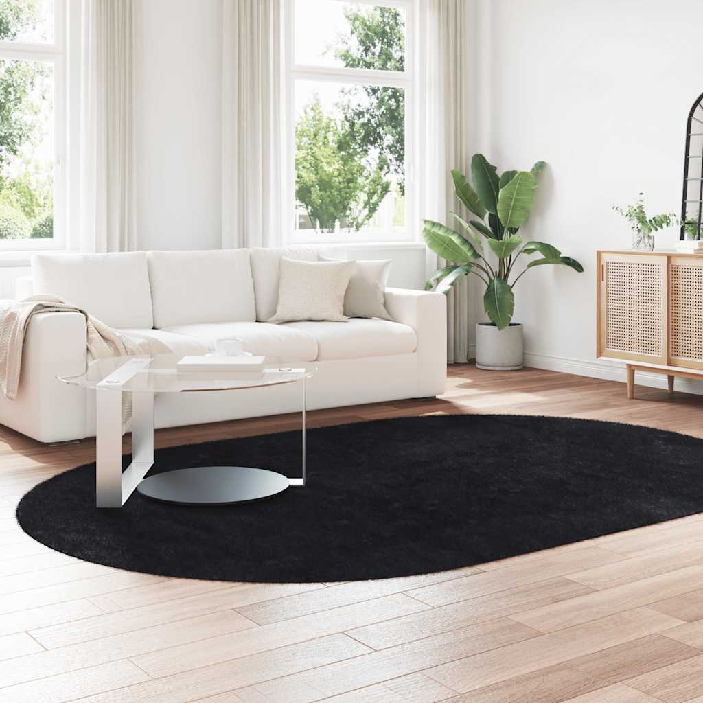 Vidaxx Hochflorteppich Navarra 300x200 cm Polyester schwarz