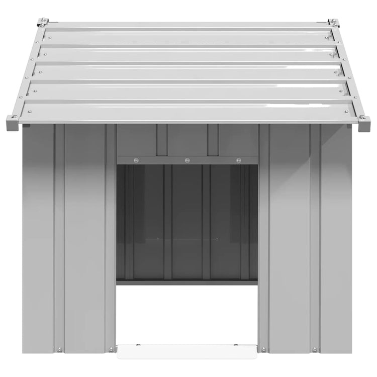 VIDAXL -Hundedach mit Dach 83x130x85 cm verzinkter Stahl