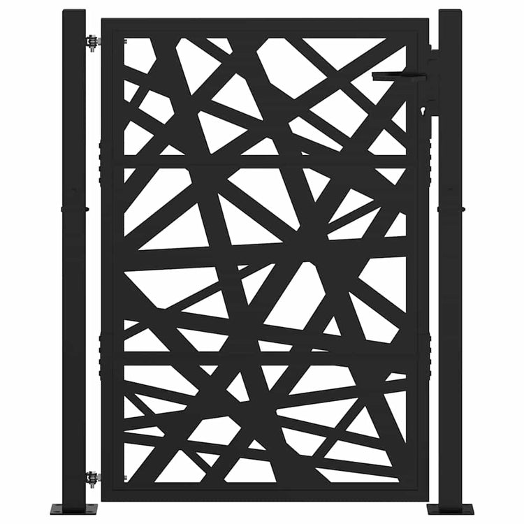 Vidaxxl Tor mit Beleuchtung Design 100x125 cm Stahl schwarz