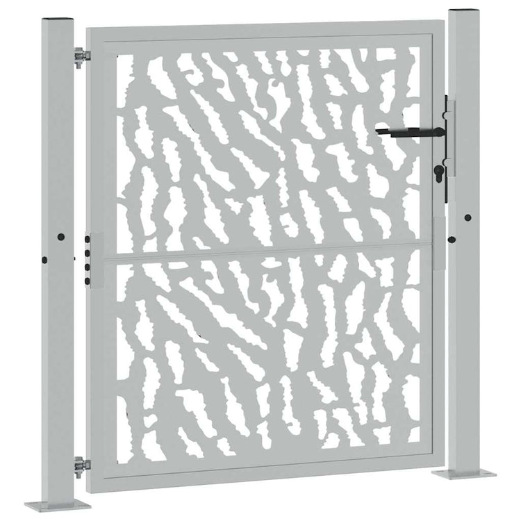 Vidaxxl-Tor mit Schienendesign 100x100 cm aus wetterfestem Stahl