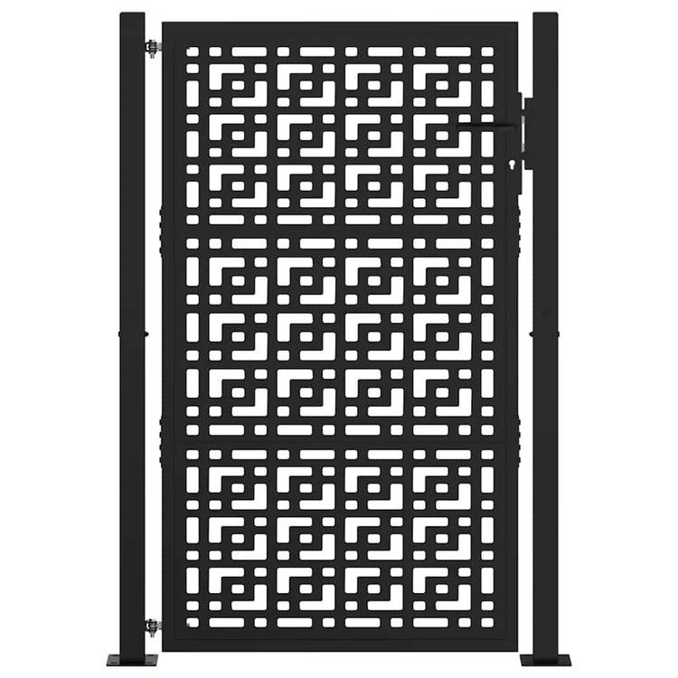 VidaXL Tor mit Kreuzdesign 100x150 cm Stahl schwarz