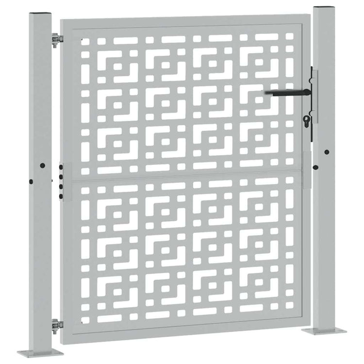 Vidaxxl Tor mit Kreuzdesign 100x100 cm wetterfester Stahl