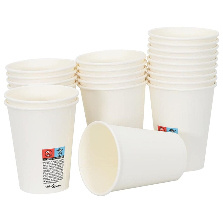 Vidaxl -Papierkaffeetassen 1000 Stcs 12oz 300 ml Weiß