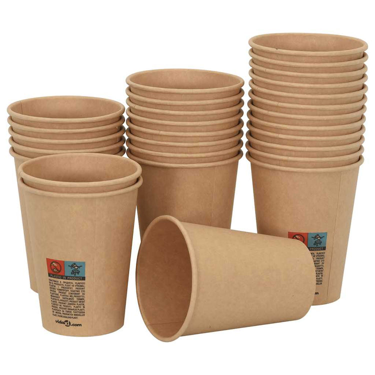 Vidaxl -Papierkaffeetassen 1000 Stcs 12oz 300 ml Braun