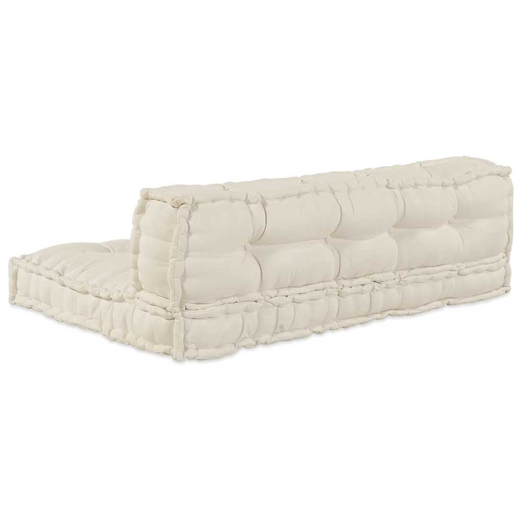 Vidaxl Modulsofa 2 Stk. Creme 120 x 80 x 38 cm Stoff