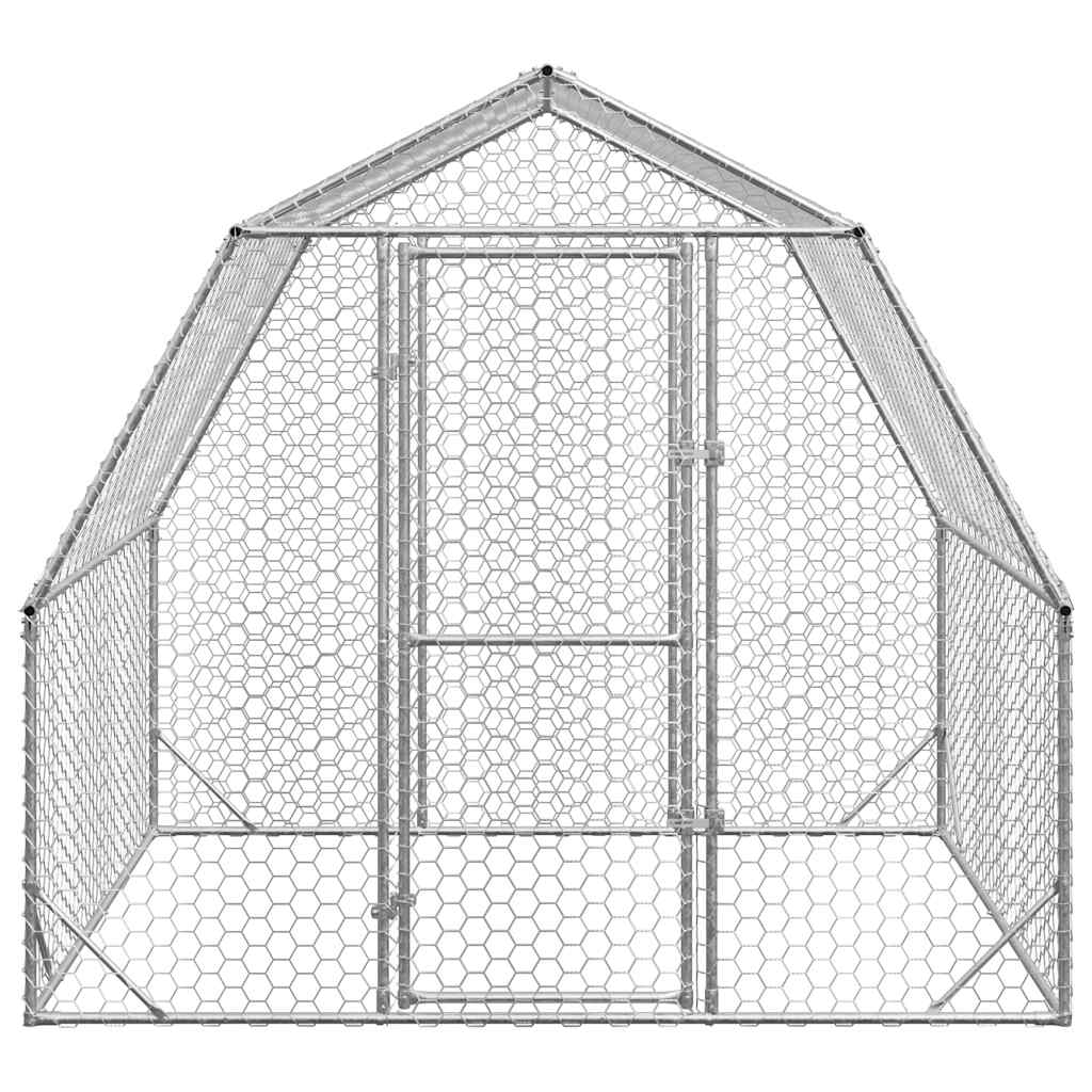 Vidaxl Chicken Run 2,5x2x2,25 m verzinkter Stahl