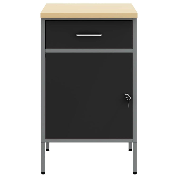 Vidaxxl Werkbank mit Schublade mit Stauraum Schwarz und Grau 50 x 55 x 85 cm