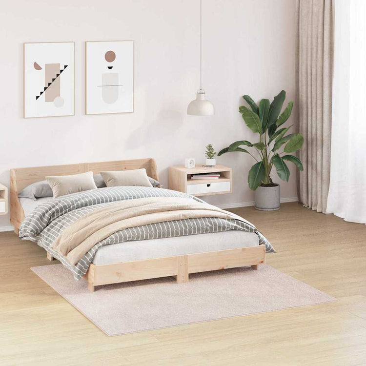 Vidaxx Anti-Rutsch-Shaggy-Teppich Creme 160 x 160 cm PP