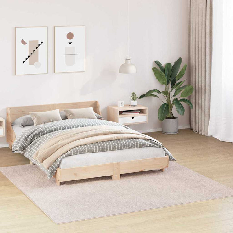 Vidaxx Anti-Rutsch-Shaggy-Teppich Creme 200 x 200 cm PP