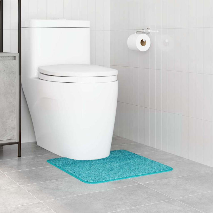 Vidaxx Antirutsch-Badematte mit WC-Zuschnitt Türkis 50 x 50 cm PP