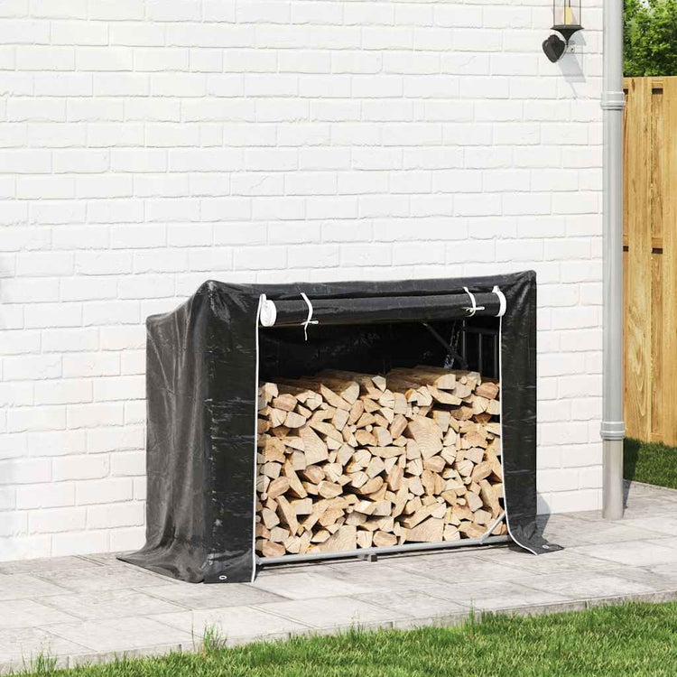 Vidaxl -Kamin mit Regenabdeckung 151 x 60,5 x 10,5 cm Stahl