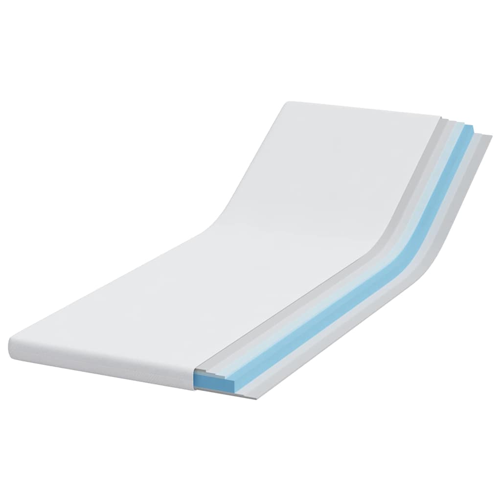 VidaXL Matratzenauflage weiß 80 x 200 cm Jacquardstoff