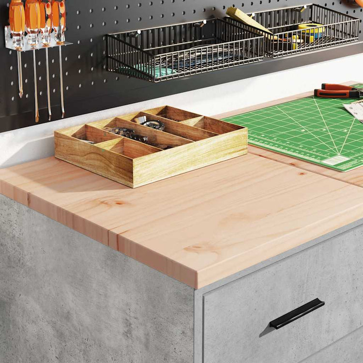 Vidaxx Garagenschrank 40x51x85 cm massives Kiefernholz betongrau