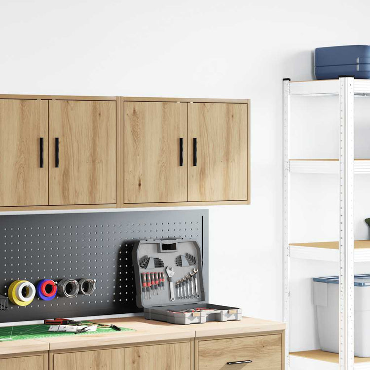 VidaXL Garagen-Wandschrank aus handgefertigtem Holz, handwerkliche Eiche