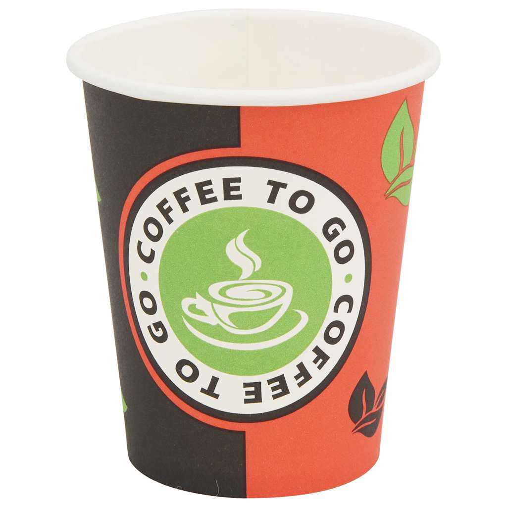 VidaXL Papierkaffeetassen mit Deckel 1000 Stück 8oz 240 ml