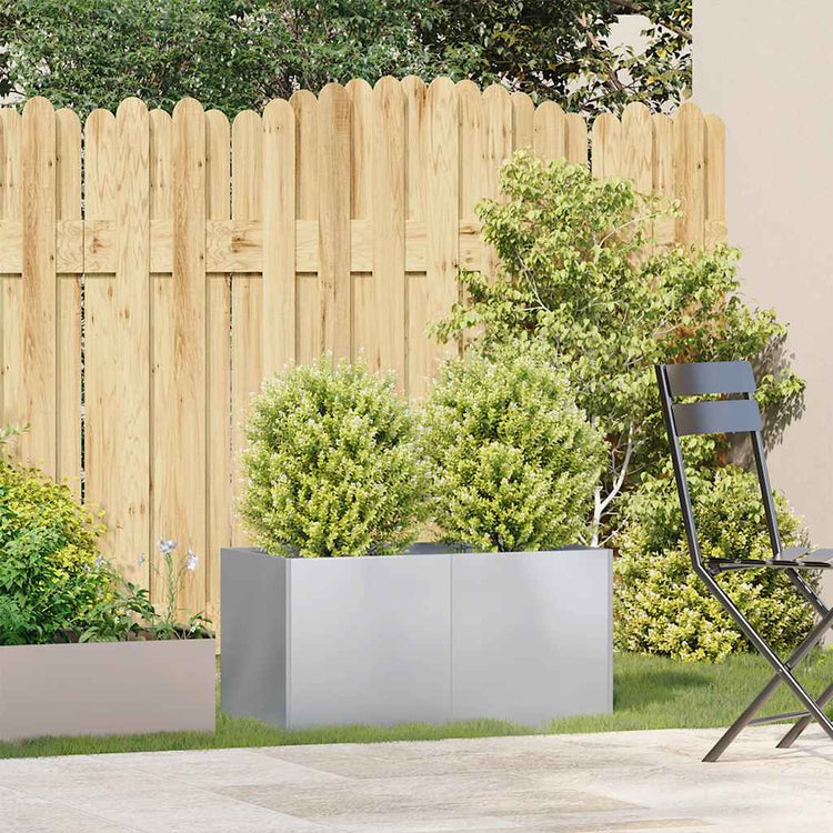 Vidaxx Pflanzgefäß 80x40x40 cm aus verzinktem Stahl