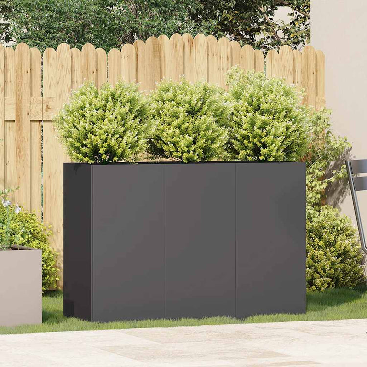 Vidaxx Pflanzgefäß 120x40x80 cm kaltgewalzter Stahl schwarz