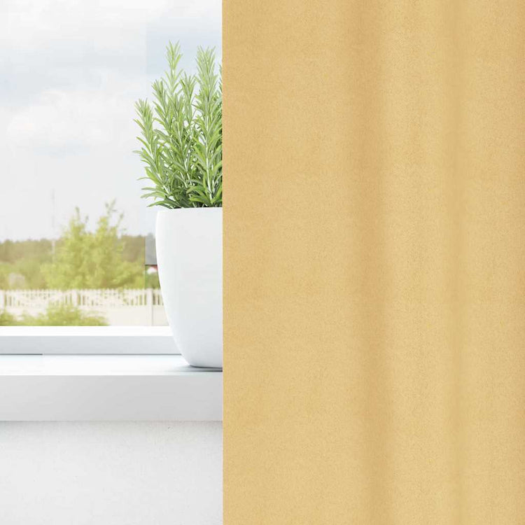 Vidaxl Verdunkelungsvorhänge mit Ringen 2 Stück Beige 140 x 140 cm