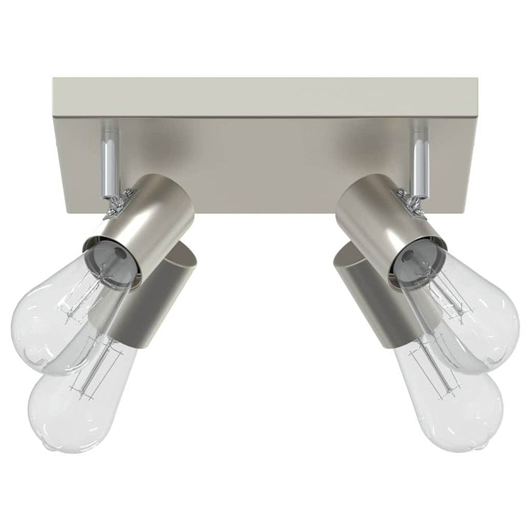 Vidaxl Deckenstrahler mit Strahlern Nickel 26,5 x 26 x 11,5 cm Metall