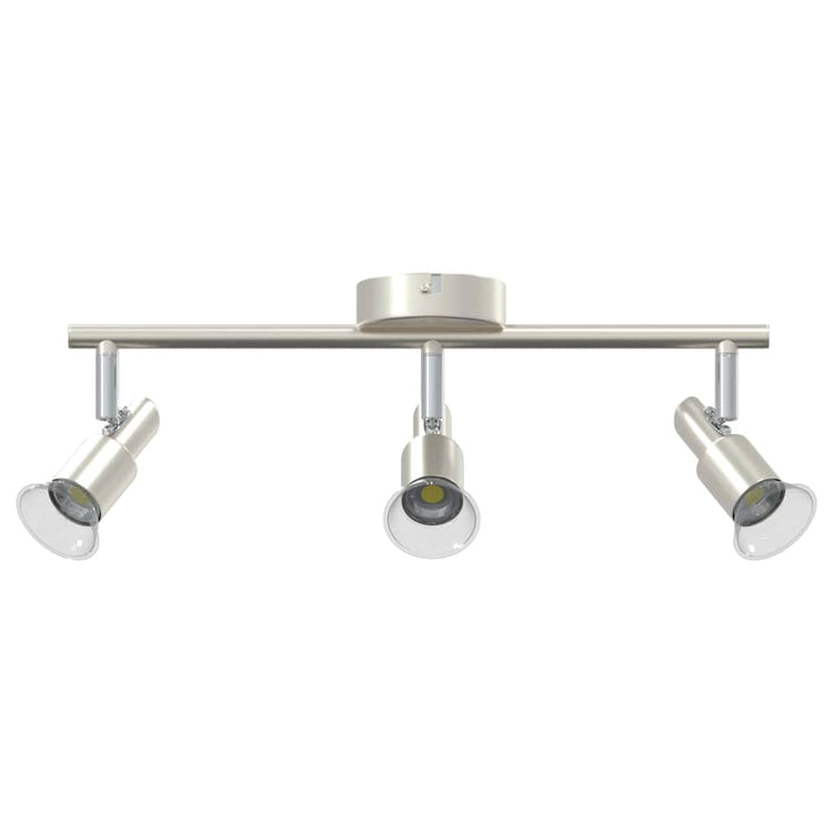 Vidaxxl Deckenstrahler mit Strahlern Nickel 39 x 10,5 x 10,5 cm Stahl