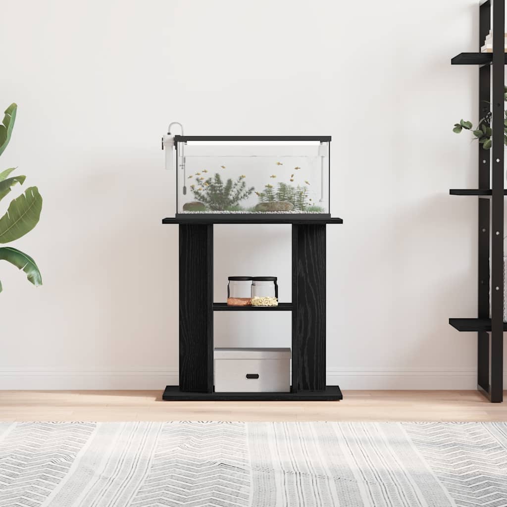 Vidaxx Aquariumständer Eiche schwarz 60x30x60 cm Holzwerkstoff