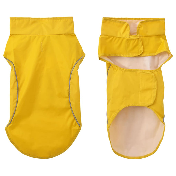 VidaXL Hunderegenmantel mit reflektierenden Streifen Polyester Gelb XS