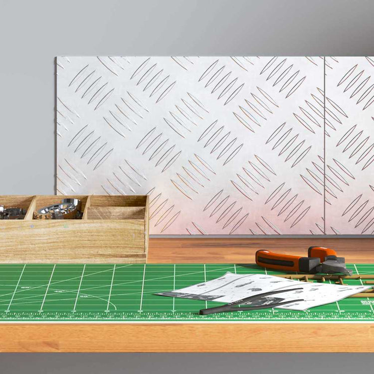 VidaXL Treppenstufe rechteckig 2 Stk. Silber 30 x 20 cm Aluminium