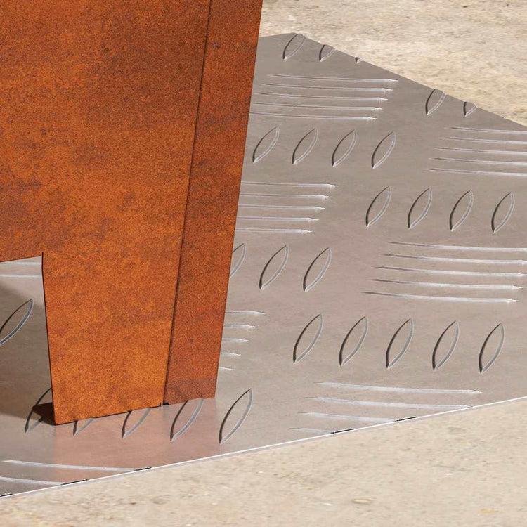 Vidaxxl Treppenstufe quadratisch 2 Stk. Silber 40 x 40 cm Aluminium
