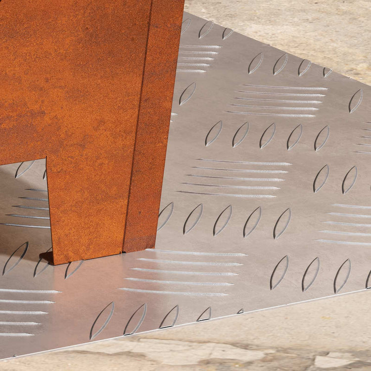 VidaXL Treppenstufe rechteckig 2 Stk. Silber 50 x 40 cm Aluminium