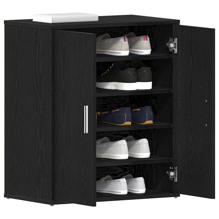 Vidaxx Schuhschrank mit Regal schwarz Eiche 60 x 35 x 70 cm Holzwerkstoff