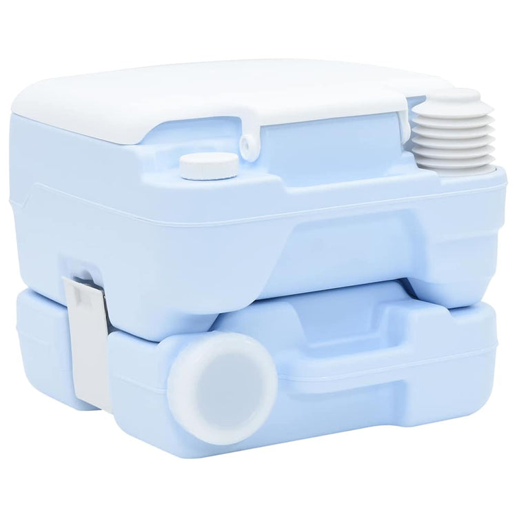 Vidaxl Campingtoilette Hellblau und Weiß 41,5 x 36,5 x 30 cm Polyethylen