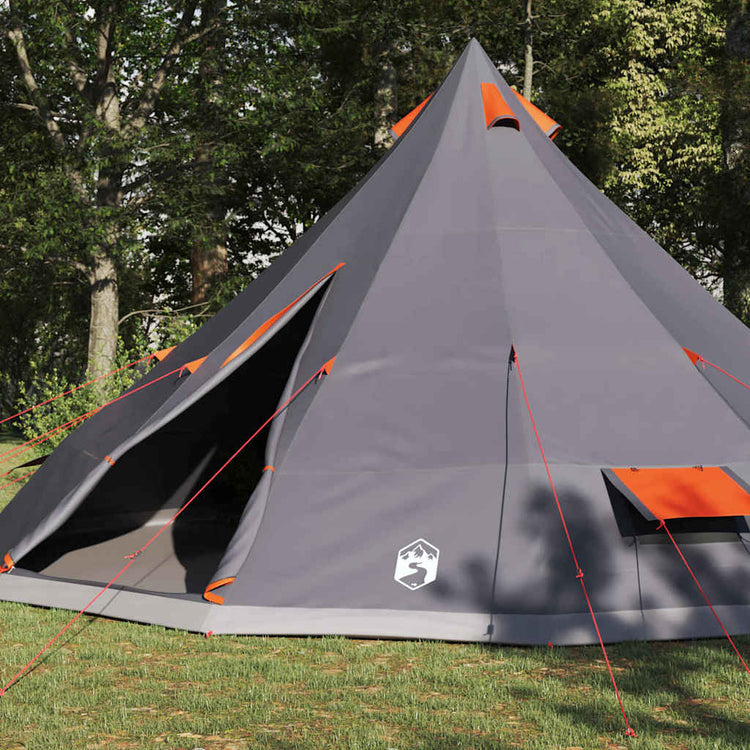 Vidaxx Familien-Tipi-Zelt Tipi Grau und Orange 560 x 560 x 300 cm