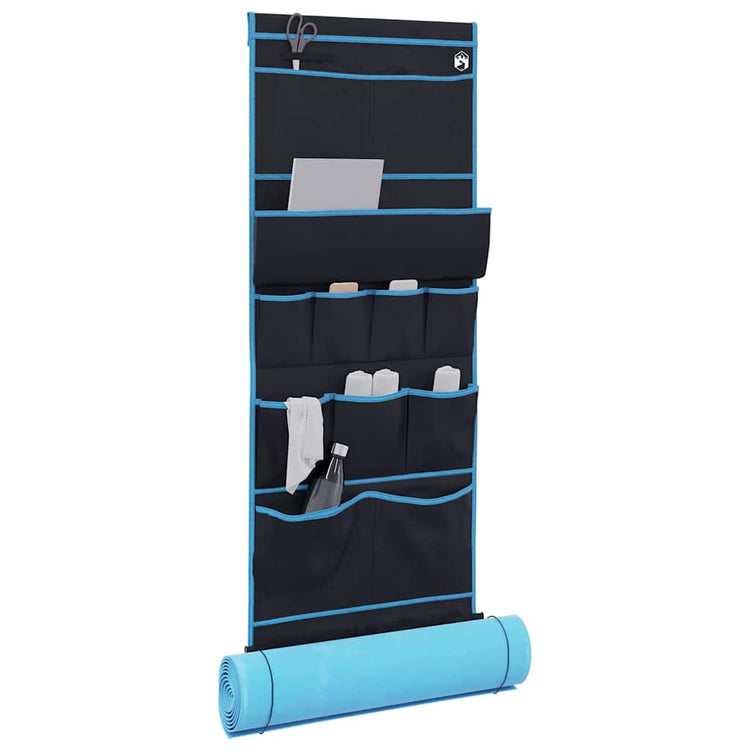 VidaXL Aufbewahrungstasche mit Stauraum Schwarz und Blau 161 x 58,5 cm Oxford