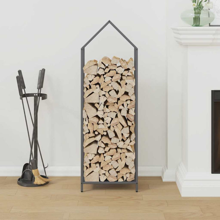 Vidaxx Kaminholzregal 40x25x120 cm kaltgewalzter Stahl Anthrazit